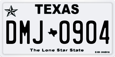 TX license plate DMJ0904