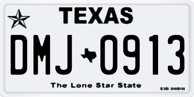 TX license plate DMJ0913