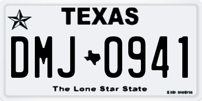 TX license plate DMJ0941