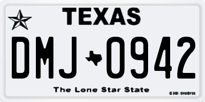 TX license plate DMJ0942