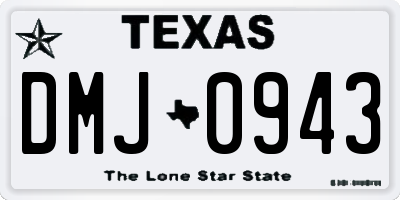TX license plate DMJ0943