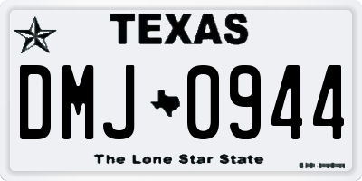 TX license plate DMJ0944