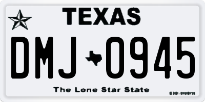 TX license plate DMJ0945