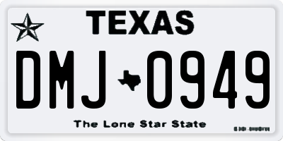TX license plate DMJ0949