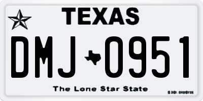 TX license plate DMJ0951