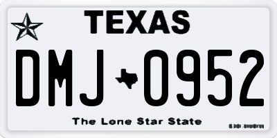 TX license plate DMJ0952