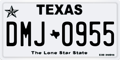 TX license plate DMJ0955