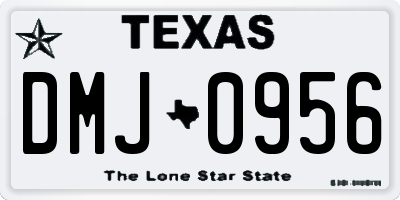 TX license plate DMJ0956