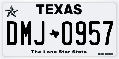 TX license plate DMJ0957