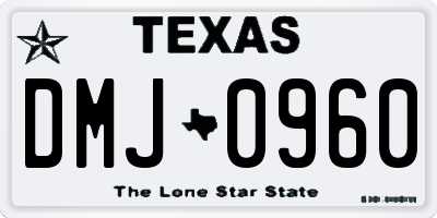 TX license plate DMJ0960