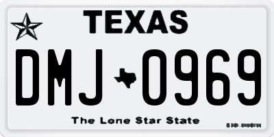 TX license plate DMJ0969