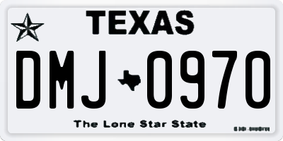 TX license plate DMJ0970