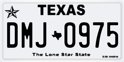 TX license plate DMJ0975