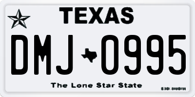 TX license plate DMJ0995