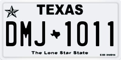 TX license plate DMJ1011