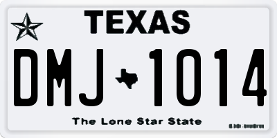 TX license plate DMJ1014