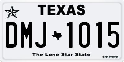 TX license plate DMJ1015