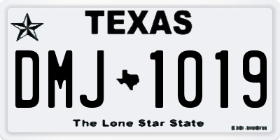 TX license plate DMJ1019