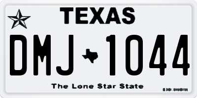 TX license plate DMJ1044
