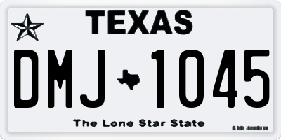 TX license plate DMJ1045