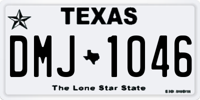 TX license plate DMJ1046