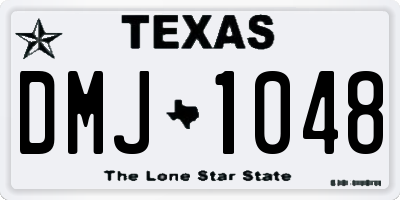 TX license plate DMJ1048