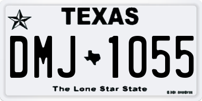 TX license plate DMJ1055