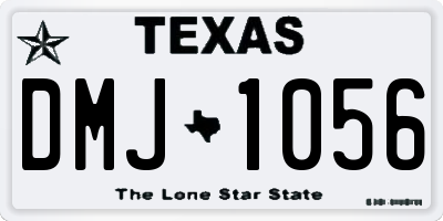 TX license plate DMJ1056