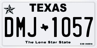 TX license plate DMJ1057