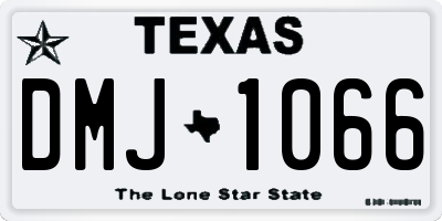 TX license plate DMJ1066
