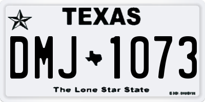 TX license plate DMJ1073