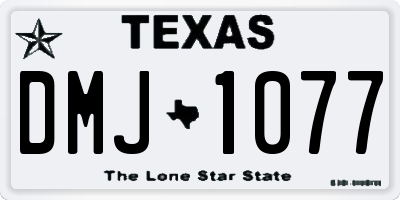 TX license plate DMJ1077
