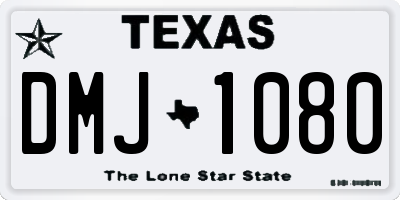 TX license plate DMJ1080