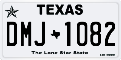 TX license plate DMJ1082