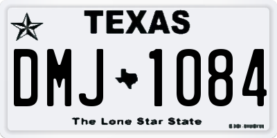 TX license plate DMJ1084