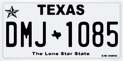 TX license plate DMJ1085