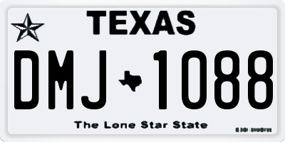 TX license plate DMJ1088