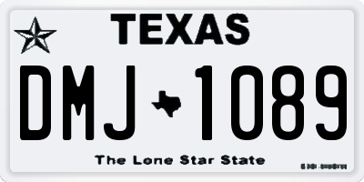 TX license plate DMJ1089