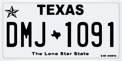 TX license plate DMJ1091