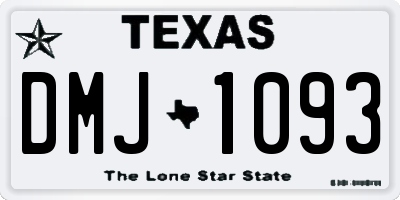 TX license plate DMJ1093