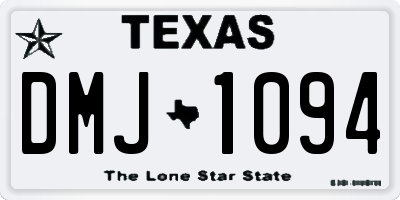 TX license plate DMJ1094