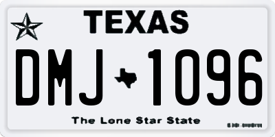 TX license plate DMJ1096