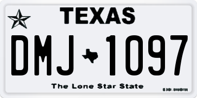 TX license plate DMJ1097