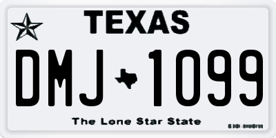 TX license plate DMJ1099