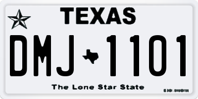 TX license plate DMJ1101