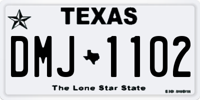 TX license plate DMJ1102