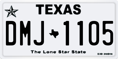 TX license plate DMJ1105