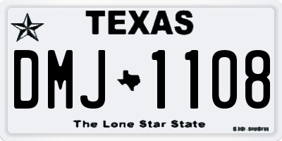 TX license plate DMJ1108