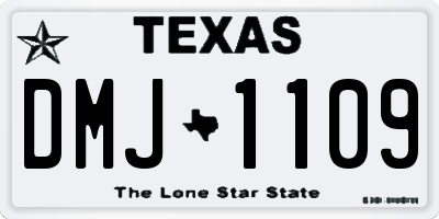 TX license plate DMJ1109