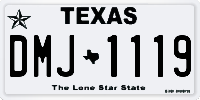 TX license plate DMJ1119